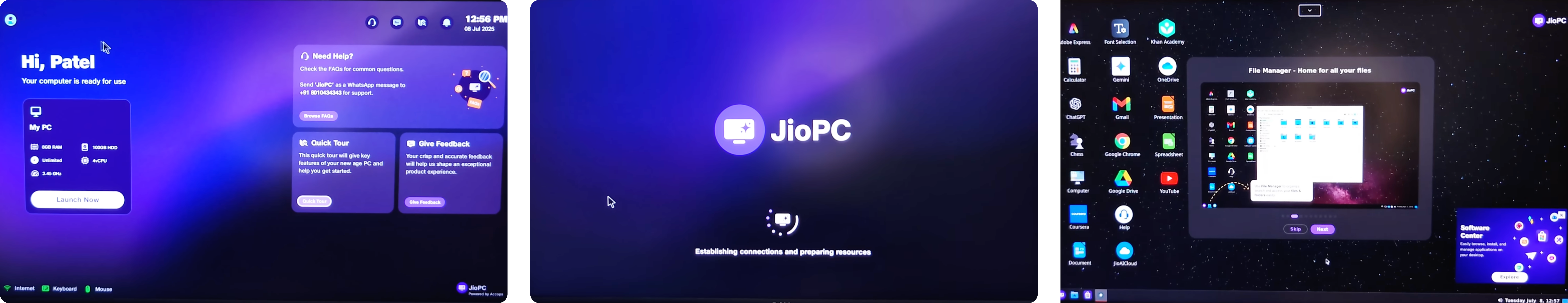 JioPC Launcher Flow